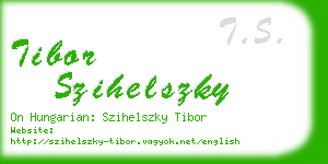 tibor szihelszky business card